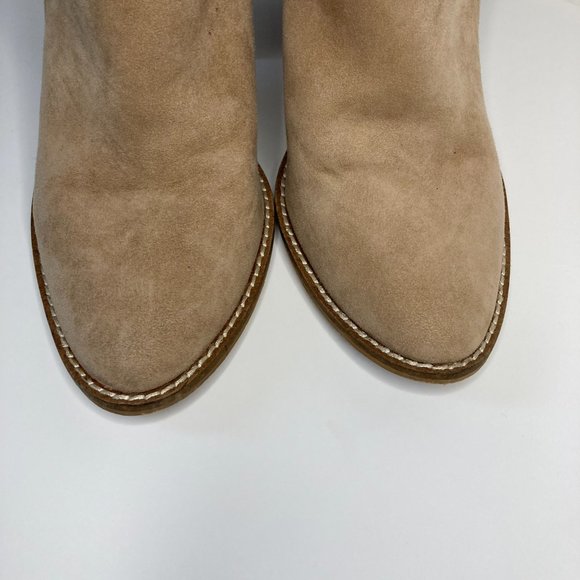 Steve Madden 'Replay' Ankle Boots Size 8 1/2 Taupe Tan Suede and Suede Mesh - Picture 5 of 9